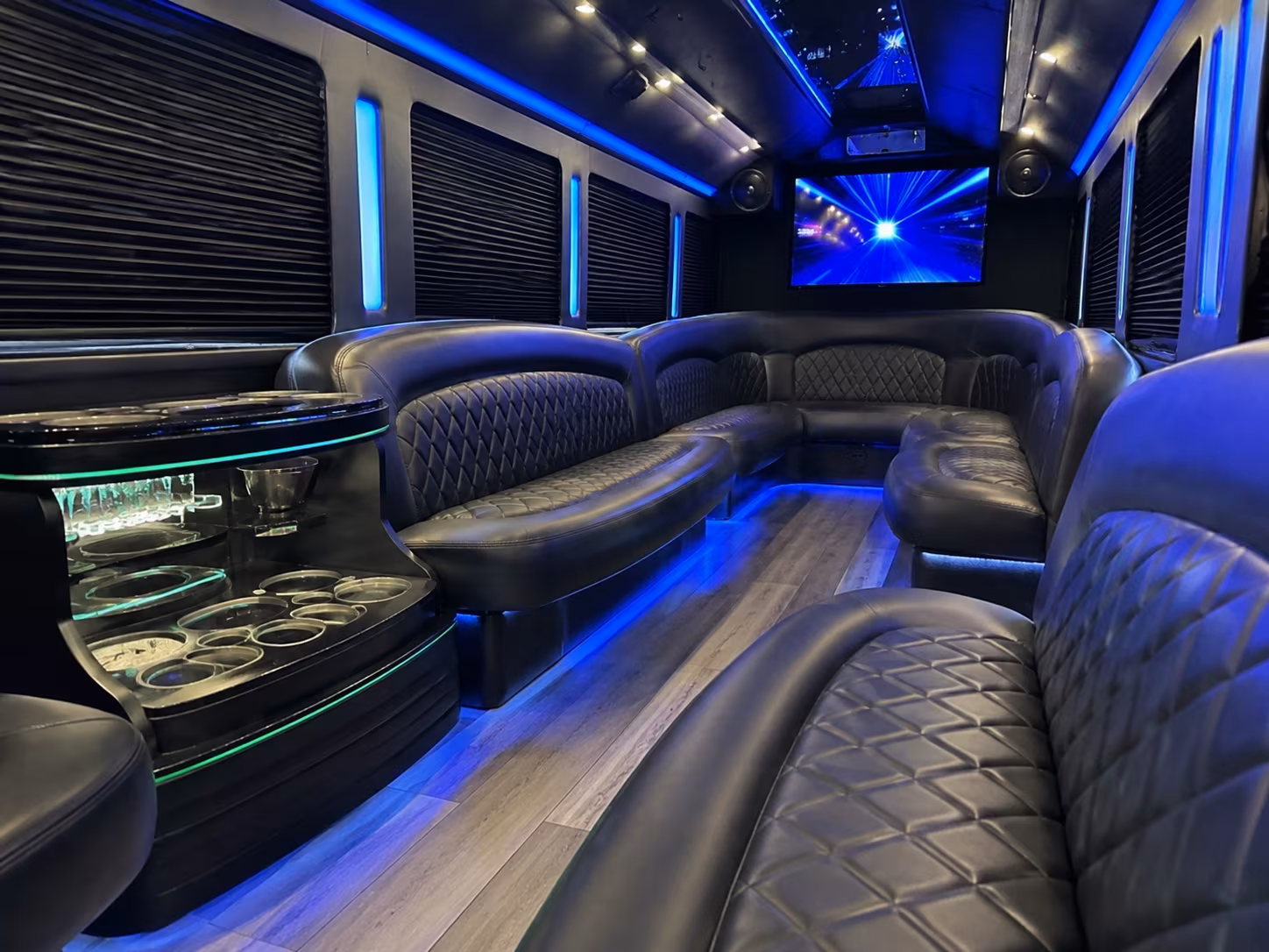 Birmingham Birthday, Sweet 16, & Quinceañera Transportation party bus exterior
