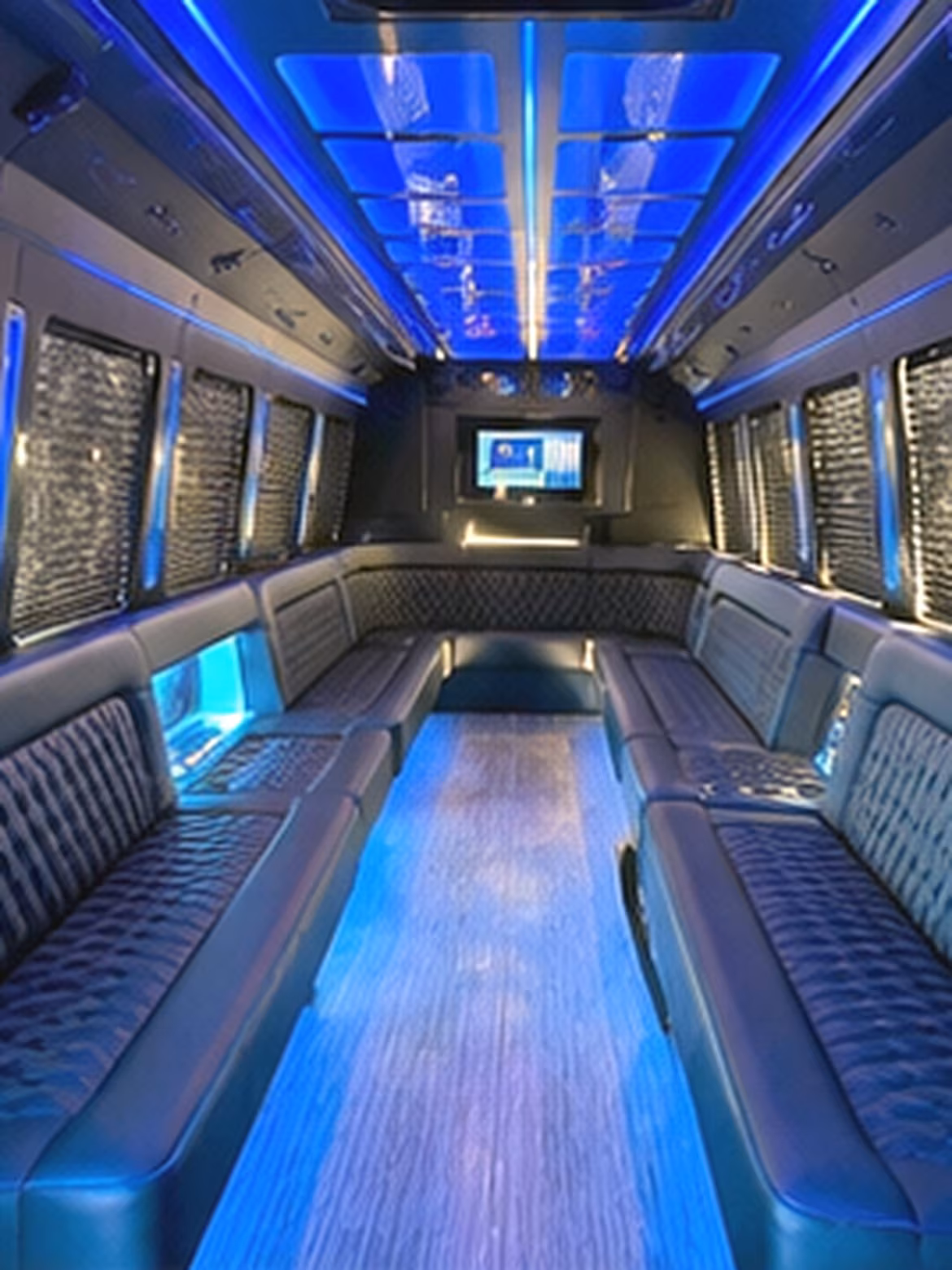Birmingham Birthday, Sweet 16, & Quinceañera Transportation party bus interior