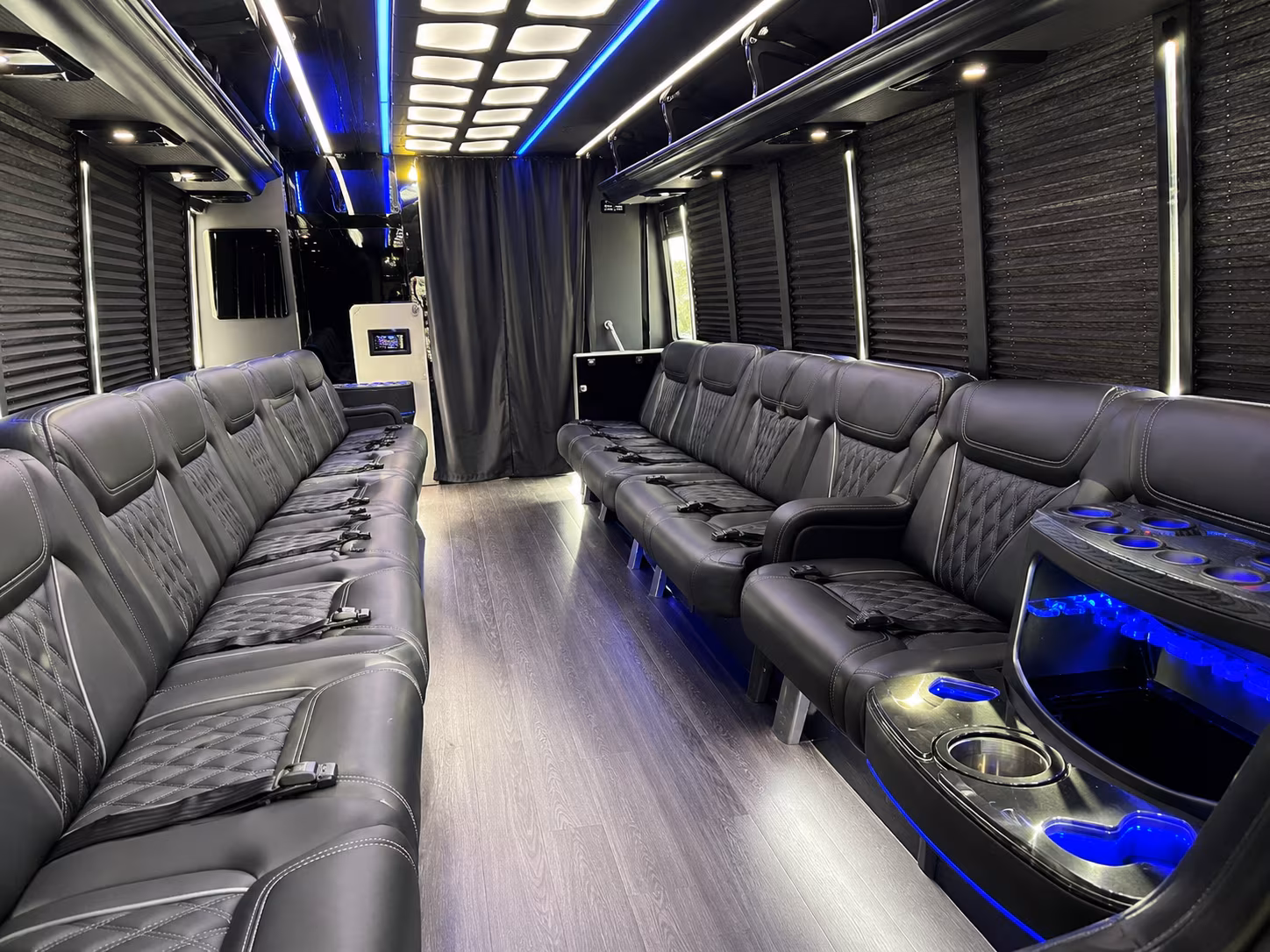 Birmingham Private Event Transportation party bus exterior