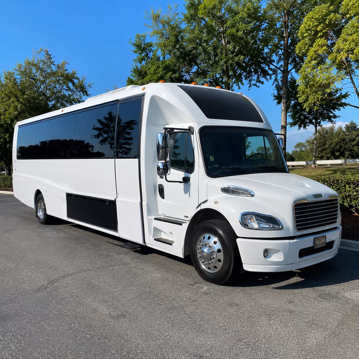 Birmingham Sporting Event Transportation party bus exterior