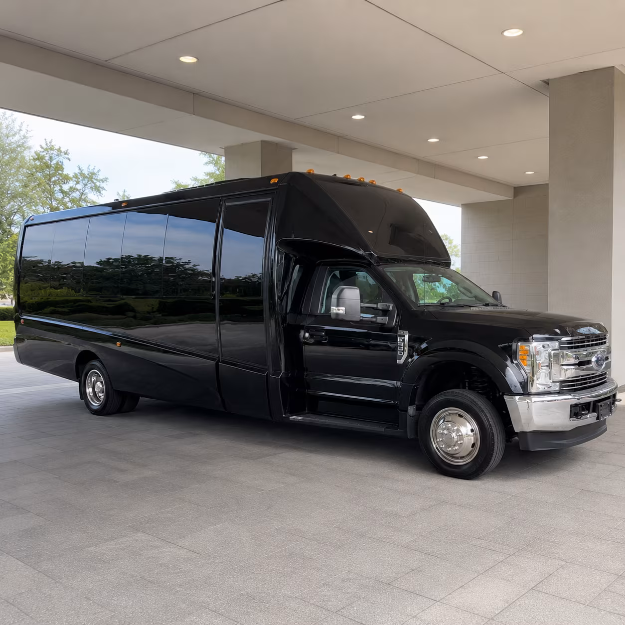 Birmingham Sporting Event Transportation party bus exterior