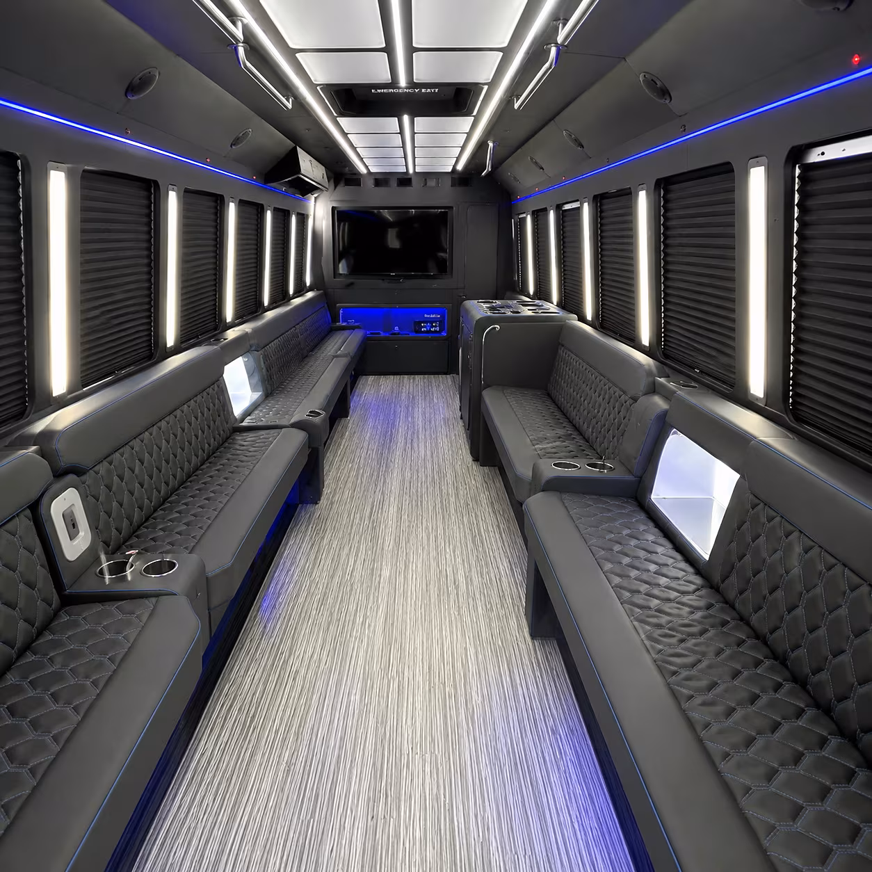 Birmingham Wedding Transportation party bus interior